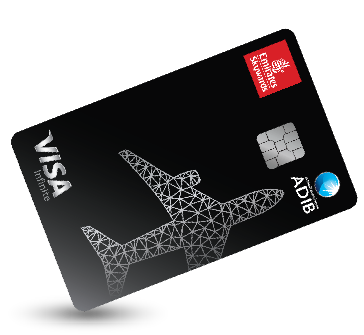ADIB Emirates Skywards Visa Infinite card — black and silver